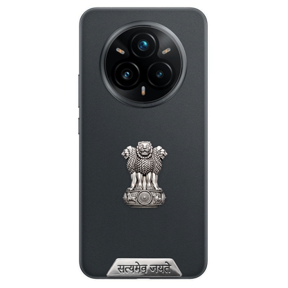 Realme 14 Pro+ 5G Compatible Satyamev Jayate 3D Metal Emblem Sticker