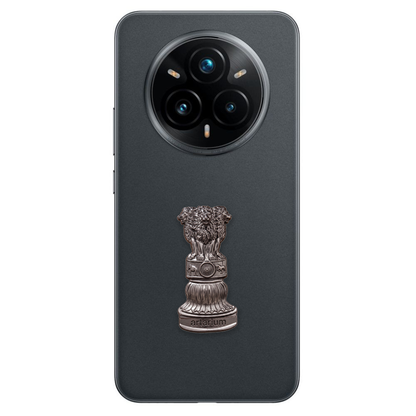 Realme 14 Pro+ 5G Compatible Satyamev Jayate 3D Metal Emblem Sticker