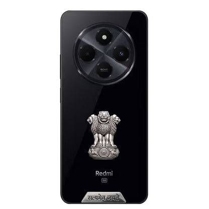 Redmi 14c 5G Compatible Satyamev Jayate 3D Metal Emblem Sticker