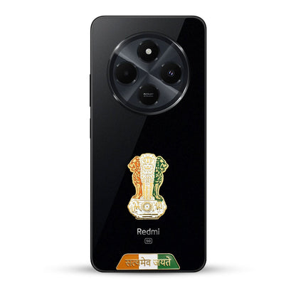 Redmi 14c 5G Compatible Satyamev Jayate 3D Metal Emblem Sticker