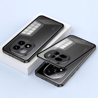 Redmi Note 14 Pro+ 5G Aluminium Metal Bumper Shield Transparent Back Case