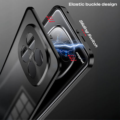 Redmi Note 14 Pro+ 5G Aluminium Metal Bumper Shield Transparent Back Case