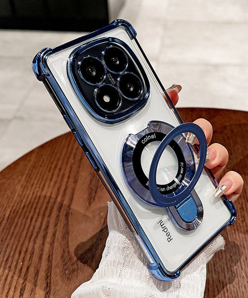 Redmi Note 14 Pro+ 5G Original Luxury Magnifier Ring Stand Shockproof Airbags Corner Case