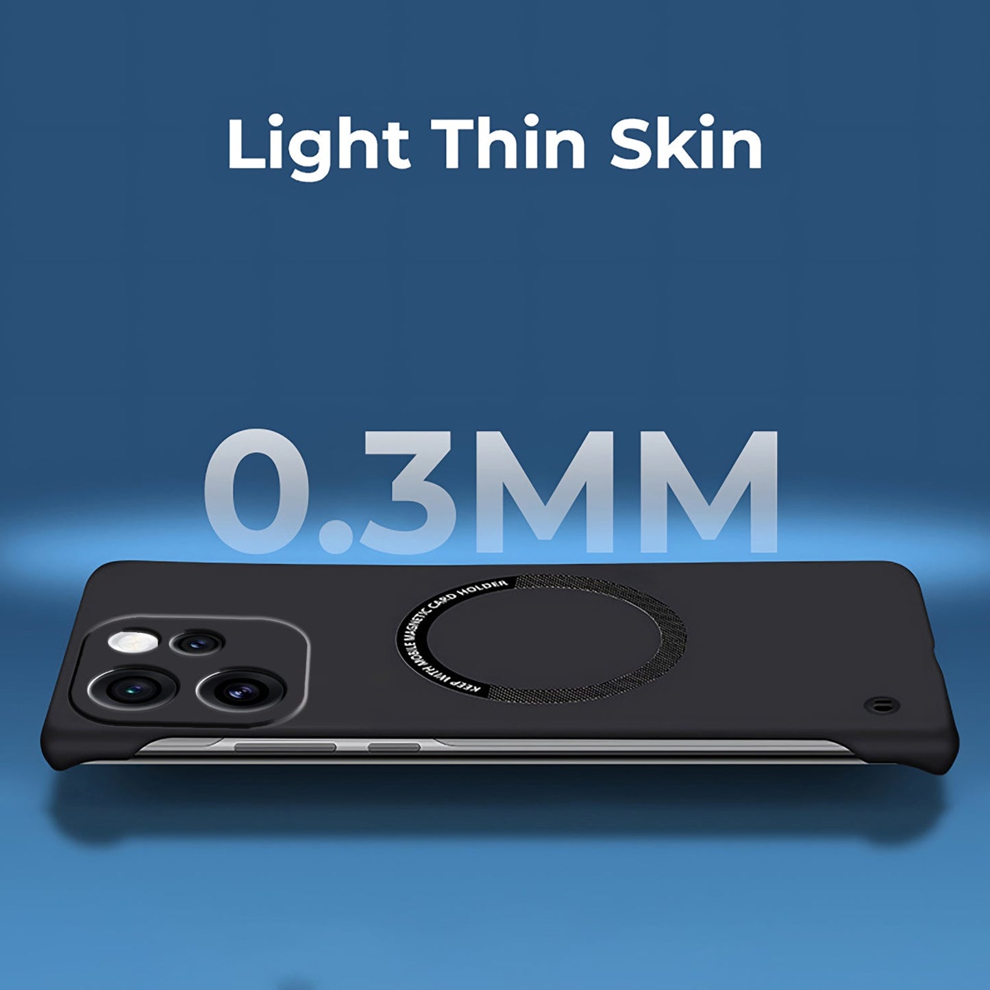 Oppo Reno 15 Pro Mini 5G Frameless Magnetic Wireless Charging Case — Ultra-Slim Clear MagSafe Compatible Cover