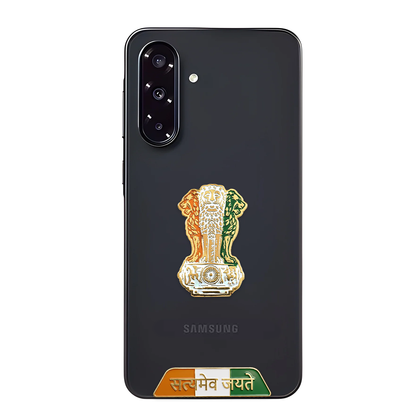 Samsung Galaxy A36 5G Compatible Satyamev Jayate 3D Metal Emblem Sticker