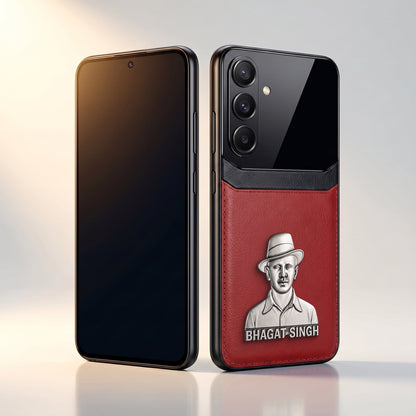 Samsung Galaxy A36 5G Shaheed Bhagat Singh 3D Metal Leather Back Case