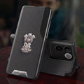 Vivo T2 Pro 5G Metal Satyamev Jayate 2-in-1 Emblem Half-Window Leather Flip Case