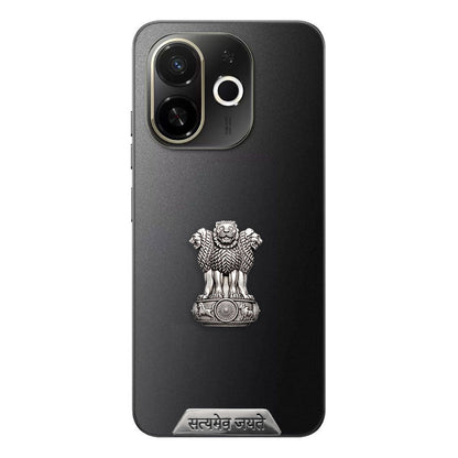 Tecno Spark 30C 5G Compatible Satyamev Jayate 3D Metal Emblem Sticker
