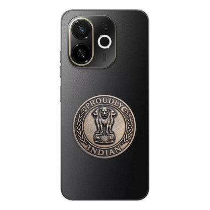 Tecno Spark 30C 5G Compatible Satyamev Jayate 3D Metal Emblem Sticker