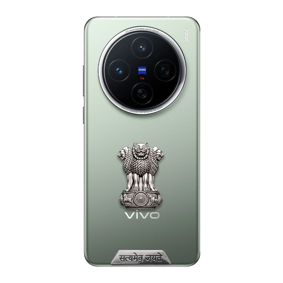Vivo X200 5G Compatible Satyamev Jayate 3D Metal Emblem Sticker