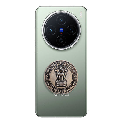 Vivo X200 5G Compatible Satyamev Jayate 3D Metal Emblem Sticker