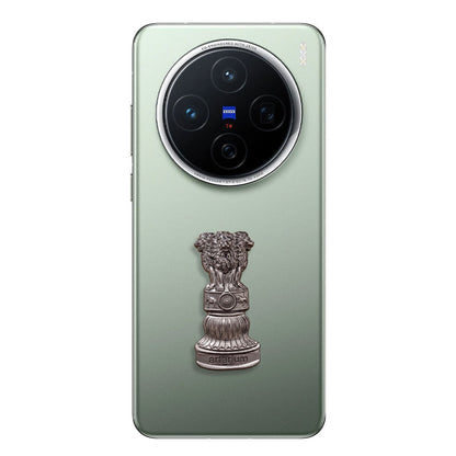 Vivo X200 5G Compatible Satyamev Jayate 3D Metal Emblem Sticker