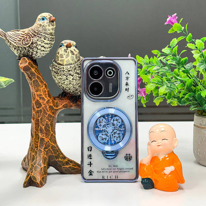 Vivo T3 Pro 5G Rich Manifestation Reflective Fidget Rotating Back Case