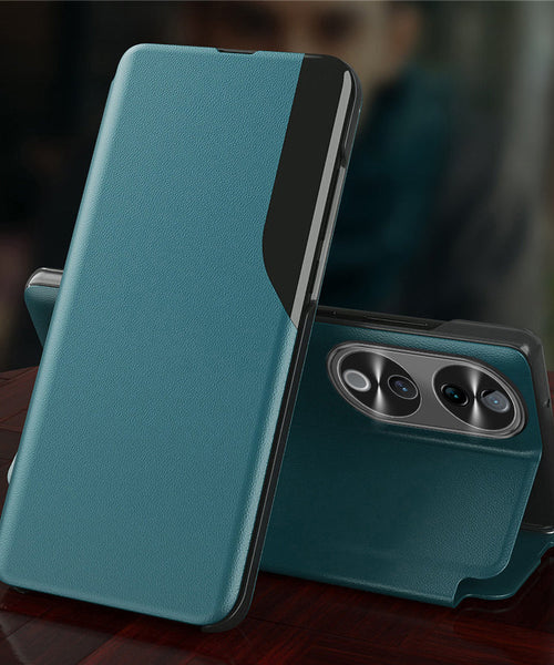 Vivo V40 5G Luxury Half Window Leather Flip Case