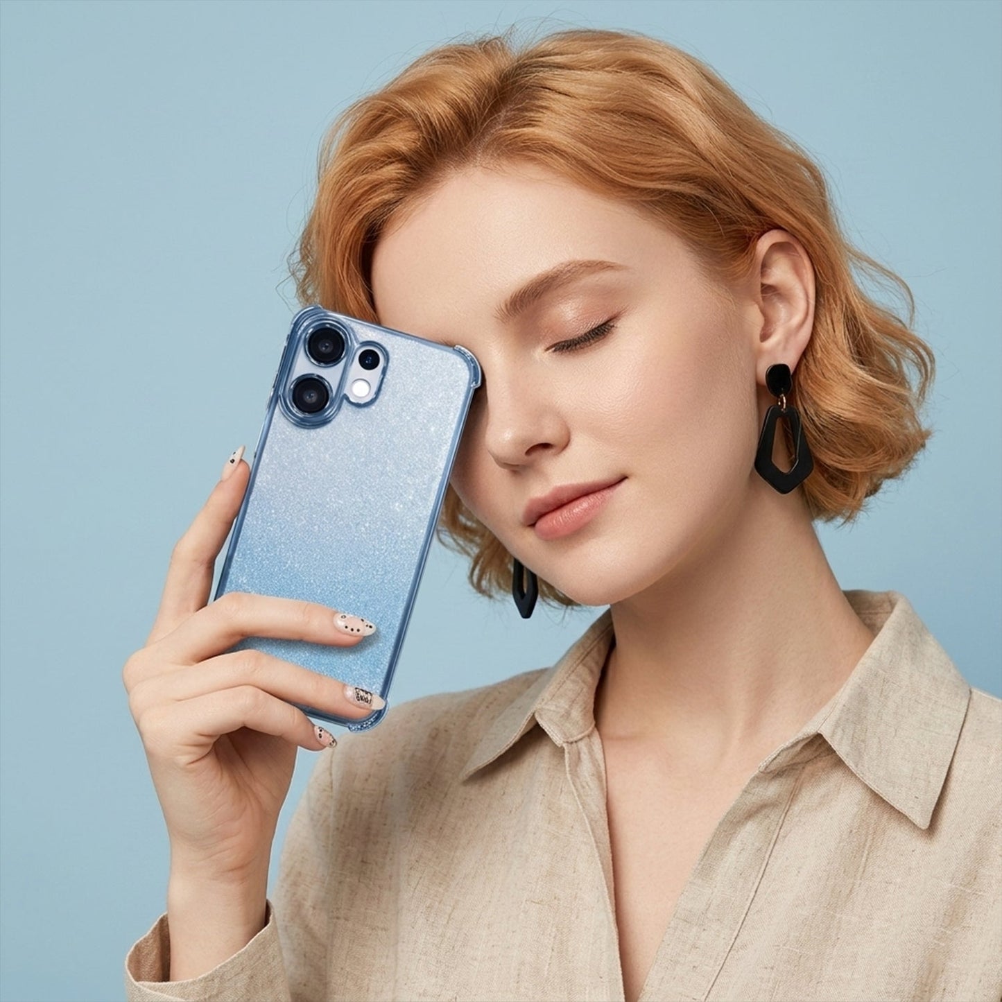 Vivo V60 5G Luxury Shimmer Shockproof Airbag Case