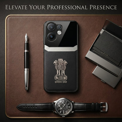 Vivo V60 5G Satyamev Jayate 3D Metal Leather Back Case