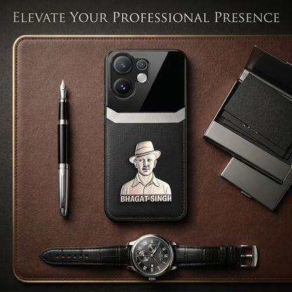 Vivo V60 5G Shaheed Bhagat Singh 3D Metal Leather Back Case