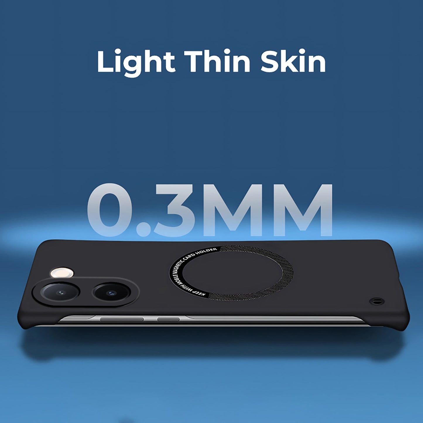 Vivo V60E 5G Frameless Magnetic Wireless Charging Case — Ultra-Slim Clear MagSafe Compatible Cover