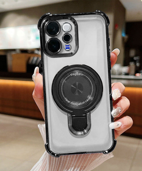 Vivo V70 Elite 5G Luxury Four Corner Invincible Bracket Ring Stand Case
