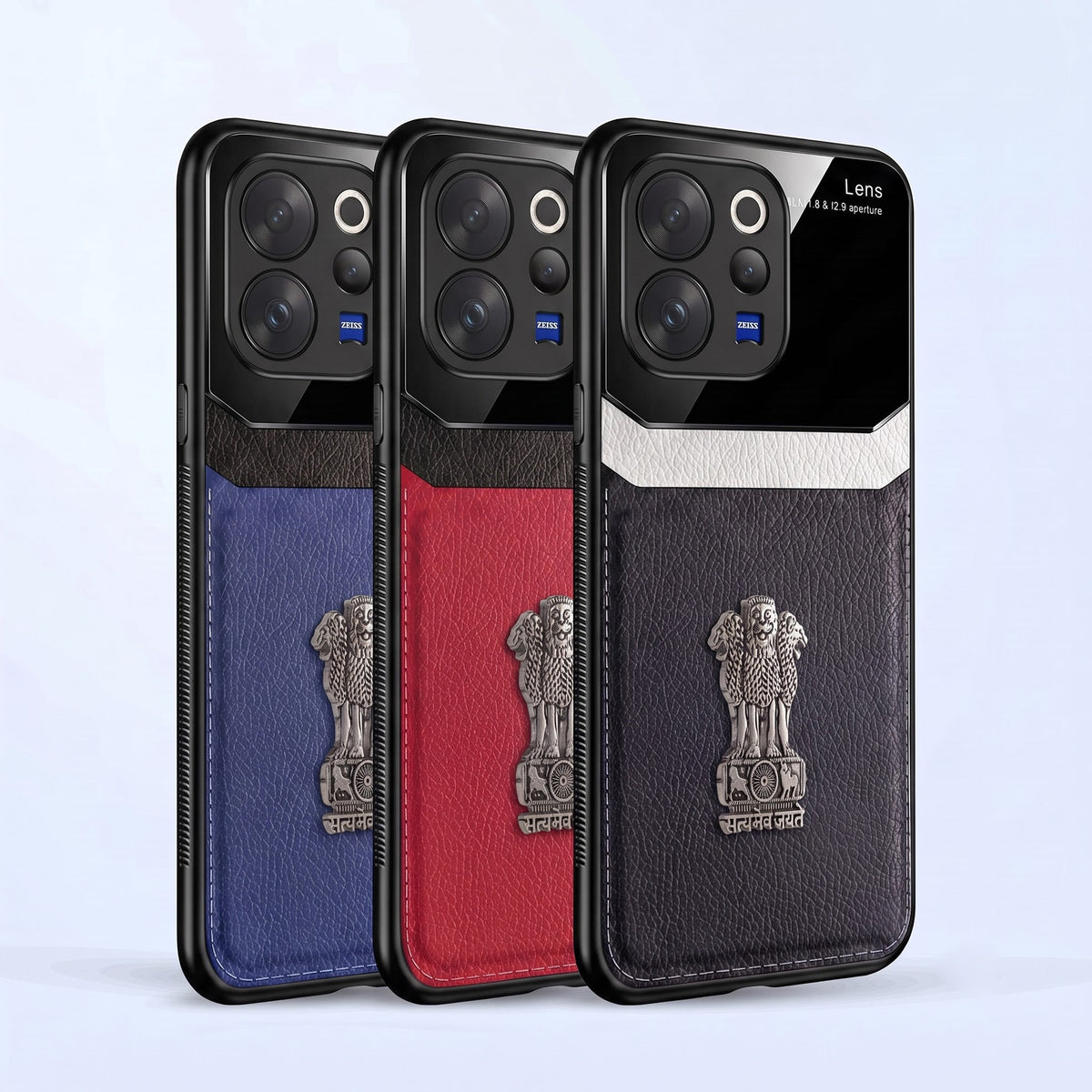 Vivo V70 5G Satyamev Jayate 3D Metal Leather Back Case