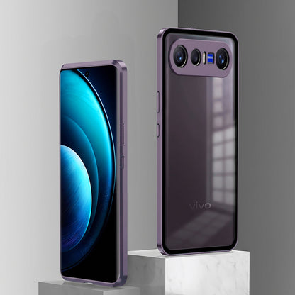 Vivo X300 FE 5G Aluminium Metal Bumper Shield Transparent Back Case