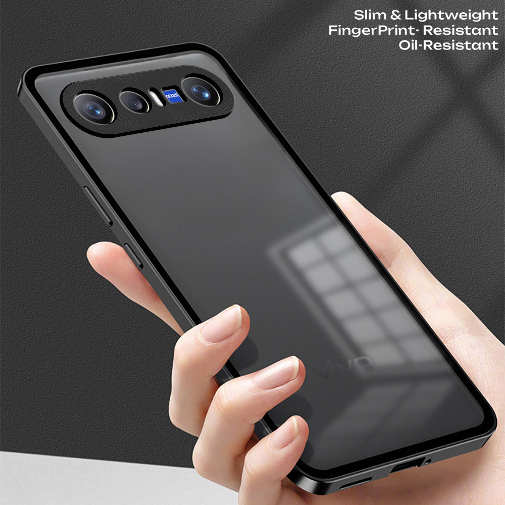 Vivo X300 FE 5G Aluminium Metal Bumper Shield Transparent Back Case