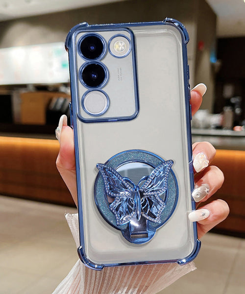 Vivo Y200 5G Premium Butterfly Stand Airbags Case