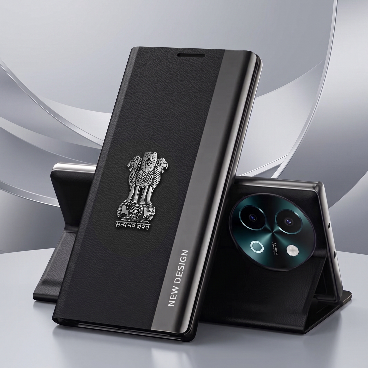 Vivo Y58 5G Satyamev Jayate Flip Leather Case