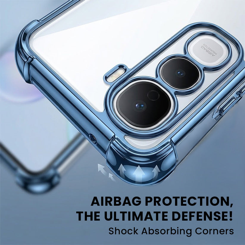 Vivo V70 FE 5G Satyamev Jayate 2-in-1 Emblem Transparent Shockproof Airbag Case