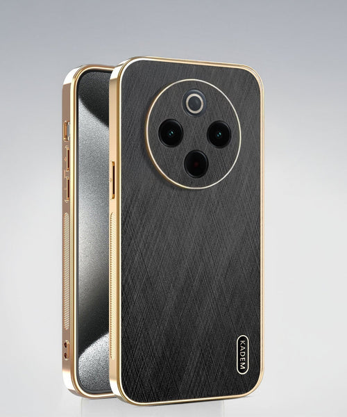 Vivo T4 5G Premium Electroplated Frame Gold Thread Pattern Soft Case