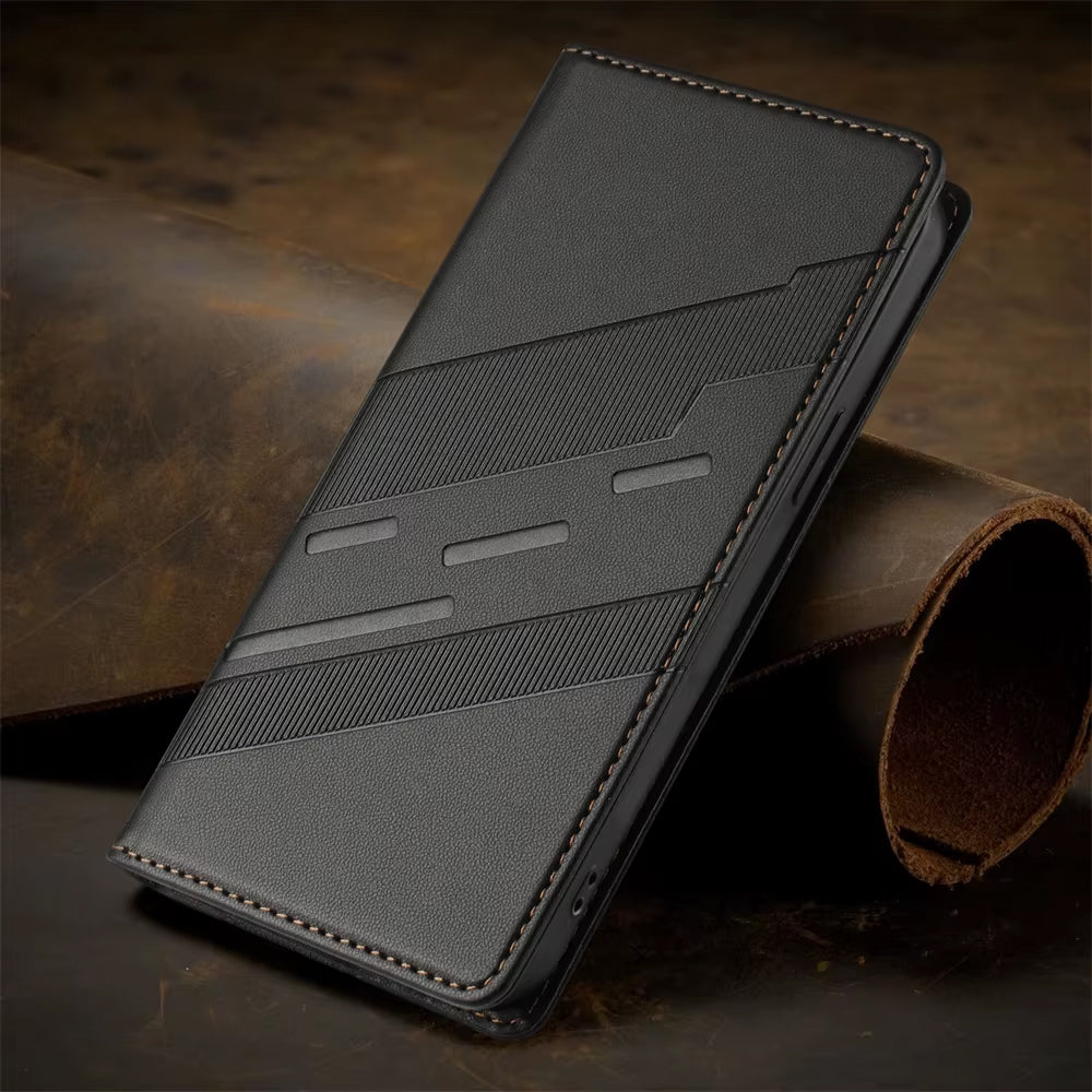 Protective wallet case with magnetic flap for Vivo T4 5G