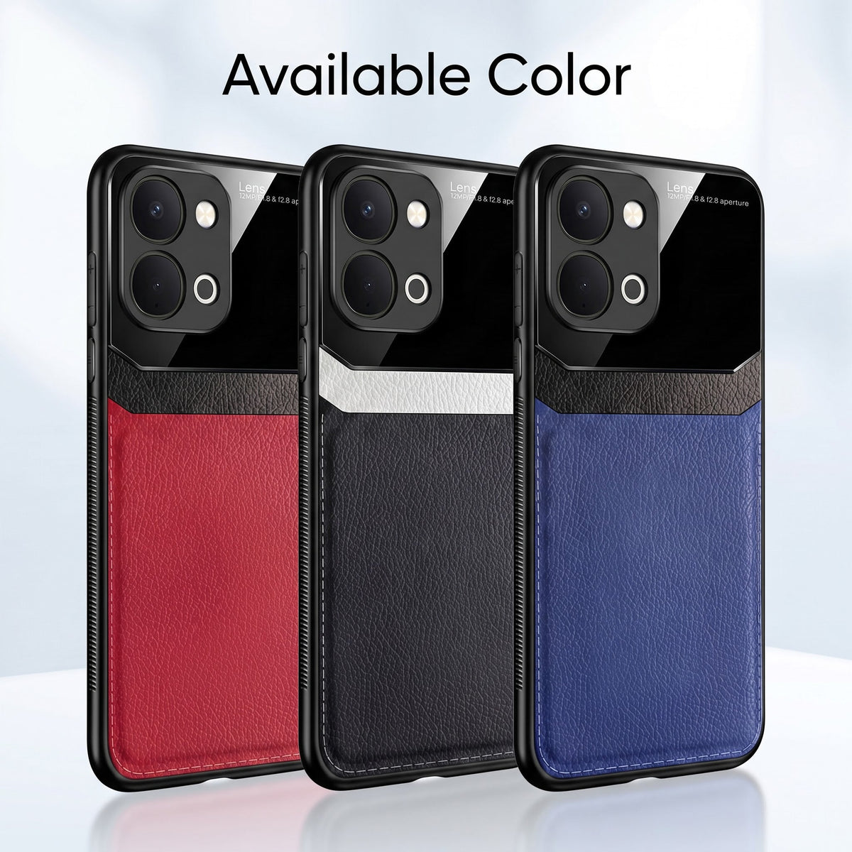 Vivo T5x 5G Premium Leather Lens Protective Case