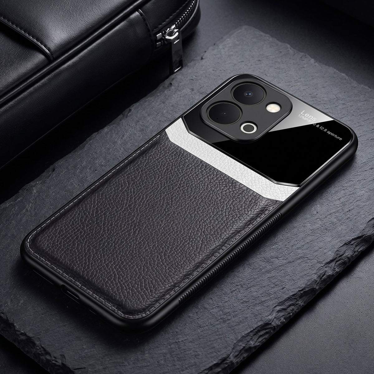 Vivo T5x 5G Premium Leather Lens Protective Case
