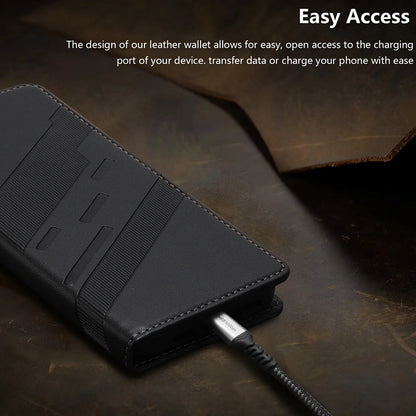 Vivo V29e 5G phone case with magnetic closure and card slots