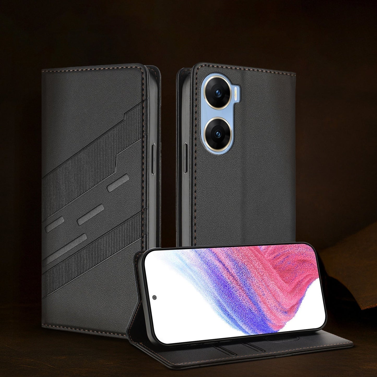 Retro embossed wallet flip case for Vivo V29e 5G