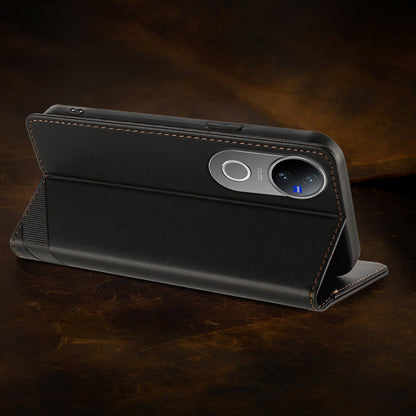 Vivo V50 5G phone case with card slots and magnetic closure