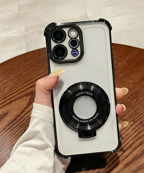 Vivo V70 5G Original Luxury Magnifier Ring Stand Shockproof Airbags Corner Case