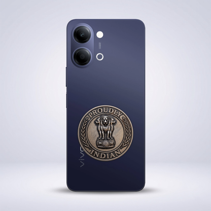 Vivo Y21 5G Compatible Satyamev Jayate 3D Metal Emblem Sticker