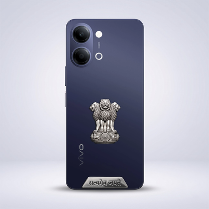 Vivo Y21 5G Compatible Satyamev Jayate 3D Metal Emblem Sticker