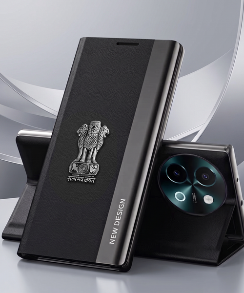 Vivo Y58 5G Satyamev Jayate Flip Leather Case