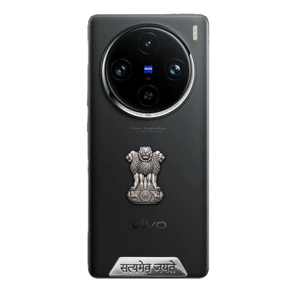 Vivo X100 5G Compatible Satyamev Jayate 3D Metal Emblem Sticker