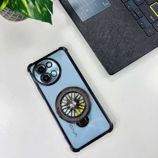 Vivo Y58 5G Premium Stress Buster Wheel Rotating Shockproof Airbags Case