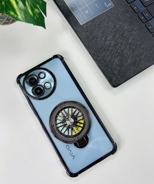 Vivo Y58 5G Premium Stress Buster Wheel Rotating Shockproof Airbags Case