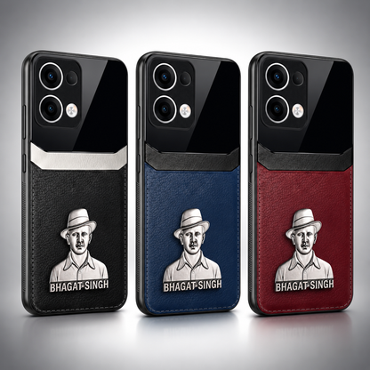 Oppo Reno 13 5G Shaheed Bhagat Singh 3D Metal Leather Back Case