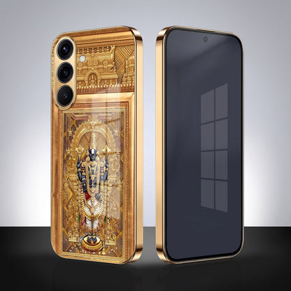 Samsung Galaxy A56 5G Premium Heritage Gold Electroplated Glass Phone Back Case