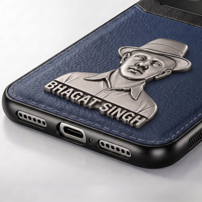 Vivo Y400 Pro 5G Shaheed Bhagat Singh 3D Metal Leather Back Case