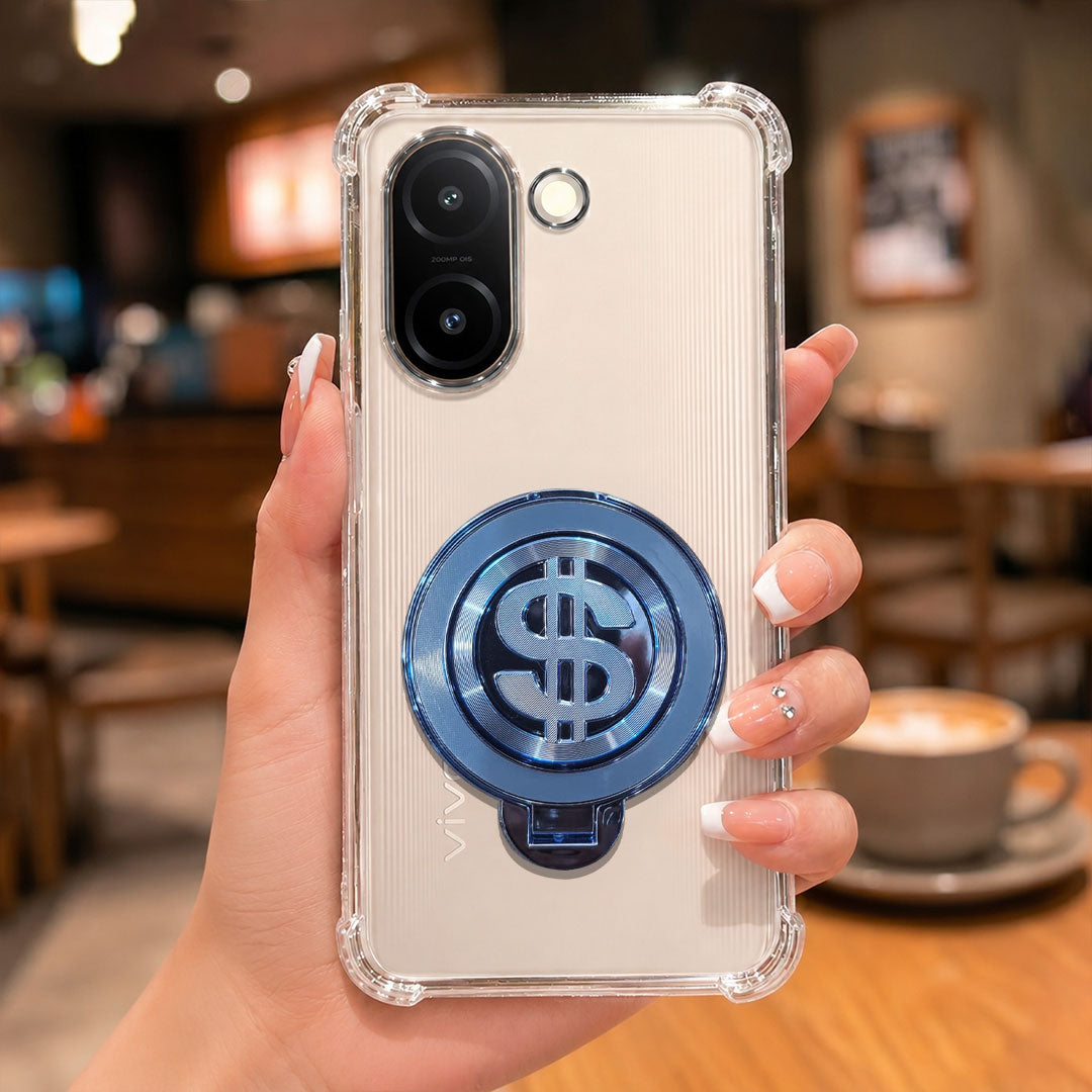 Vivo V60e 5G Four Corner Airbags 100% Original Astro Money Magnet Rotating Dollar Case