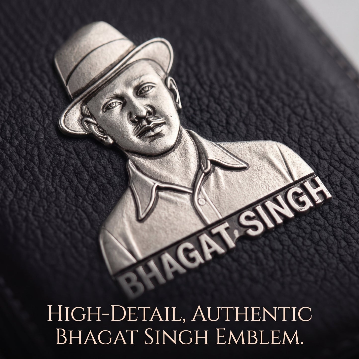Motorola Edge 60 Fusion 5G Shaheed Bhagat Singh 3D Metal Leather Back Case