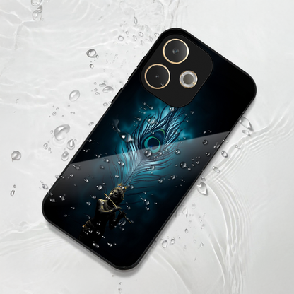 Oppo A5 Pro 5G Premium Acrylic Shockproof Glass Back Case (Divine Peacock)