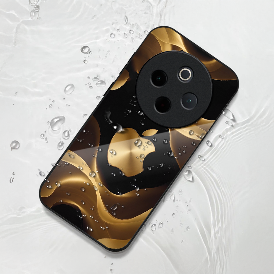 Vivo T4 5G Premium Acrylic Shockproof Glass Back Case (Wave Apple)